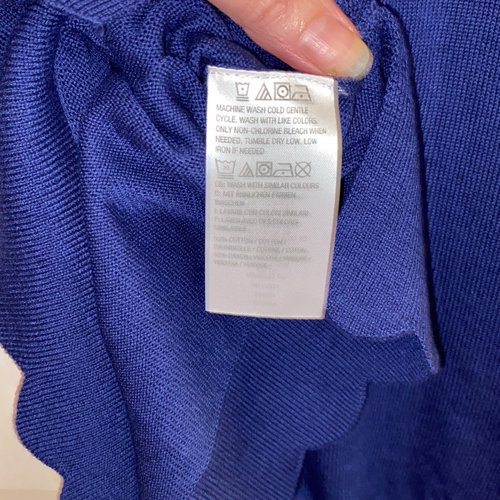 ISAACMIZRAHILIVE SZ XL NWOT . Turtleneck Royal Blue. - Picture 10 of 10